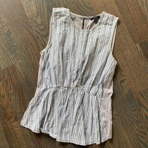 J Crew grey peplum blouse